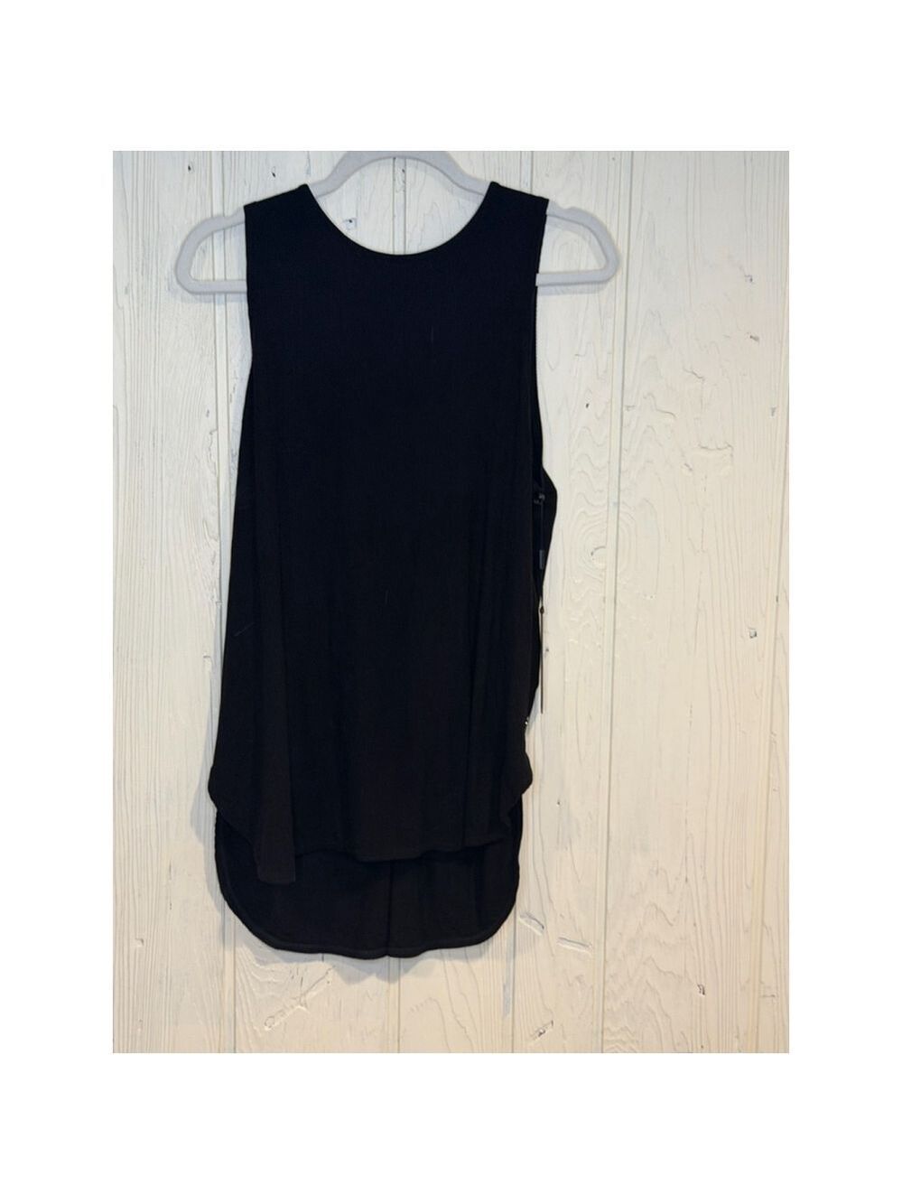 Donna Karan Black Ribbed Tank Top Women's XL